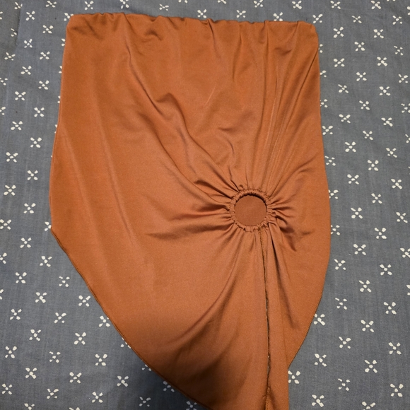 Rust Orange Ruched Top - Picture 3 of 9